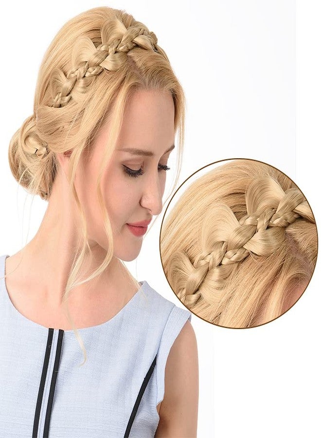 DIGUAN Kinky Synthetic Hair Braided Headband Wide Hairpiece Women Girl Beauty accessory (8-Medium Brown) - Image 2